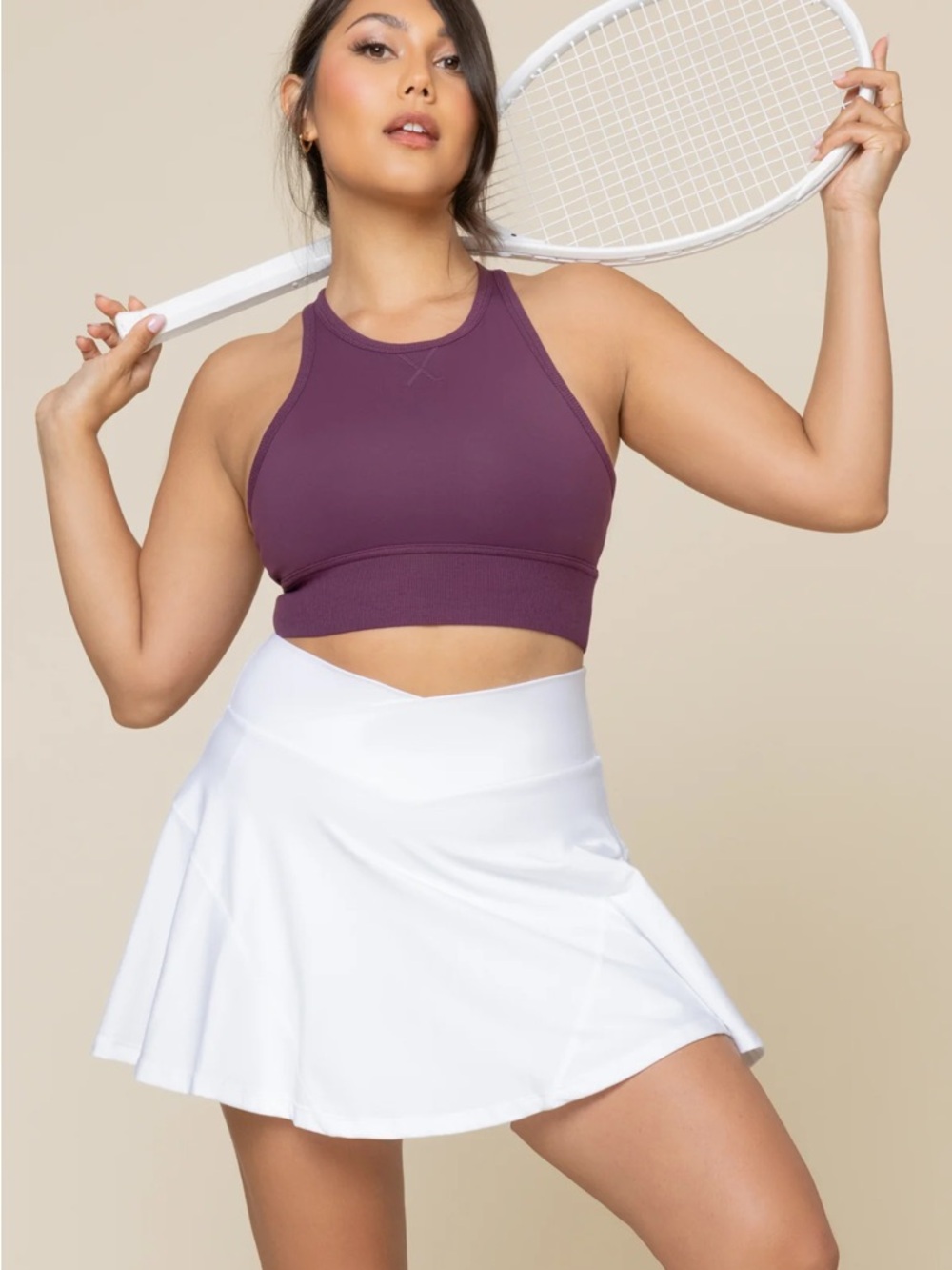 POPFLEX White Athletic Skirt